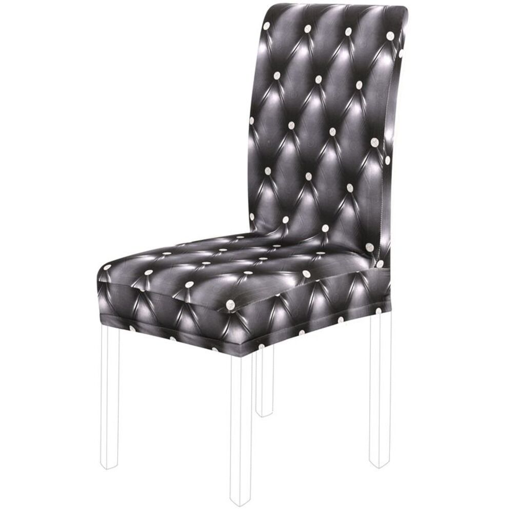 Dining Chair Cover Stretch Chair Protector Chair Seat Cover for Home Dark Gray